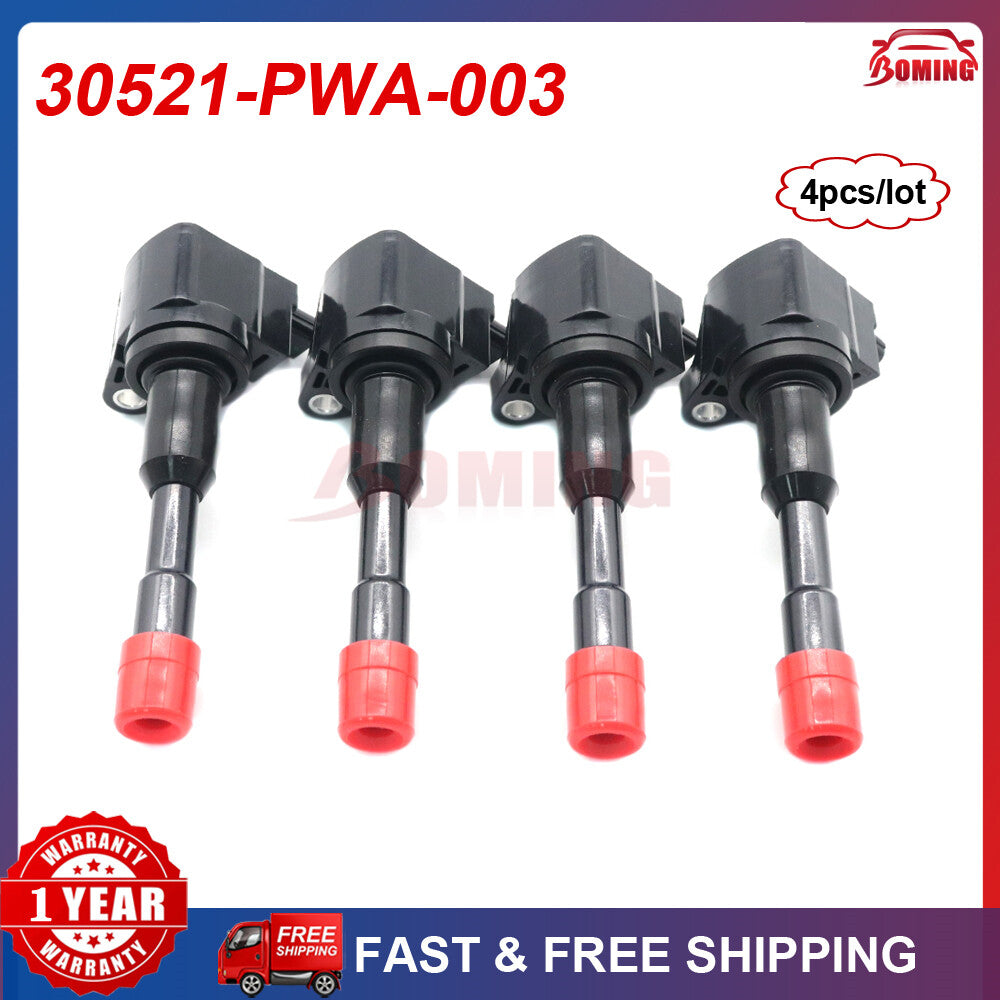 30521-PWA-003 Brand New 4-Piece Rear Ignition Coil for Honda City for Civic UF374 CM11-108