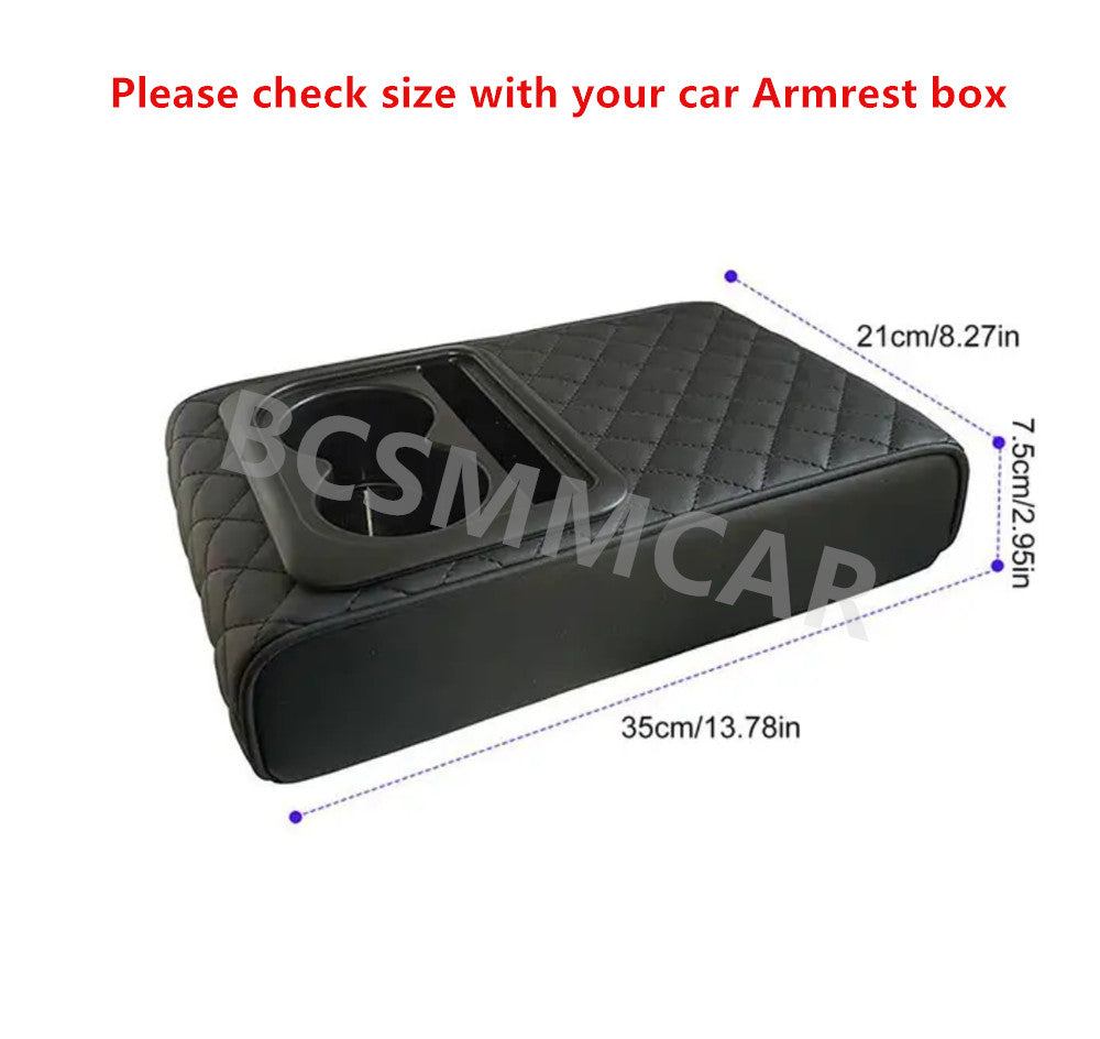Car Accessories Armrest Cushion Cover Auto Console Box Pad Protector Cup Holder