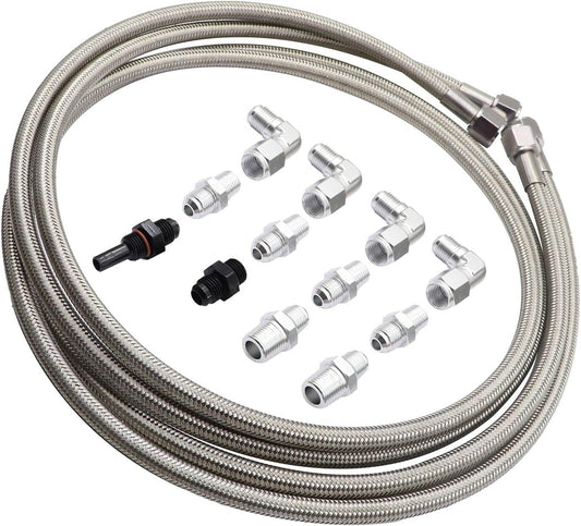 New 70-inch flexible SS braided transmission cooler hose cable for GM for Chevrolet 4L80E