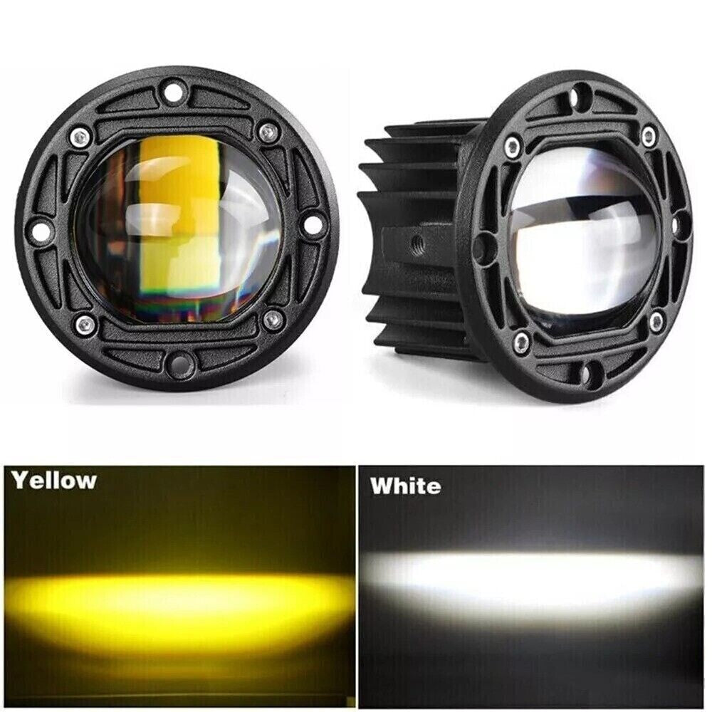 2pcs 3in LED Flush Mount Spot Flood Light Driving Off Road Waterproof Work Light n