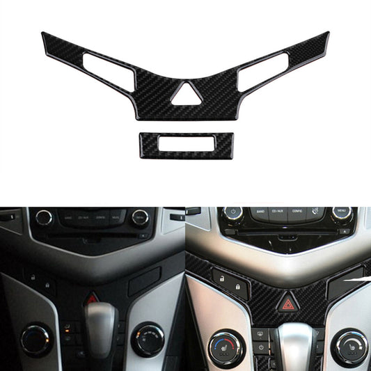 Carbon Fiber Interior Gear Shift Panel Side Cover Trim for Jaguar XE XF 2016-20 v