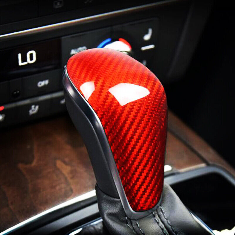 Real Carbon Fiber Gear Shift Head Knob Decor Cover Trim for Audi A7 2015-18 1PCS