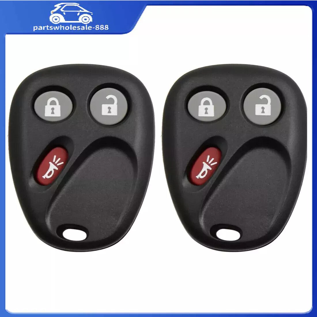 21997127 2pcs Key Keyless Entry Fob Remote Case Replacement for Chevrolet
