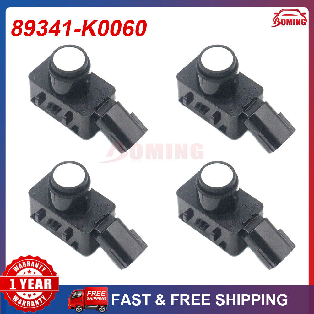 Pack of 4, 89341-K0060, new White PDC Parking Sensors for Toyota for Camry for Sienna Venza