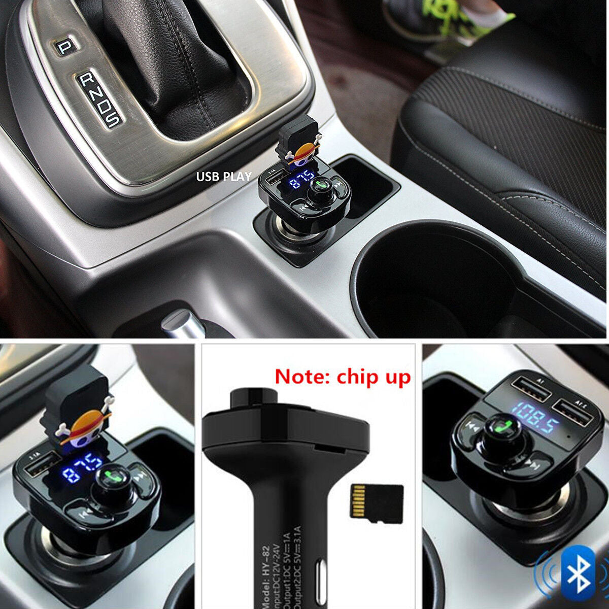 Car Handsfree Wireless Bluetooth FM Transmitter LCD MP3 Player USB for Charger Kit Q