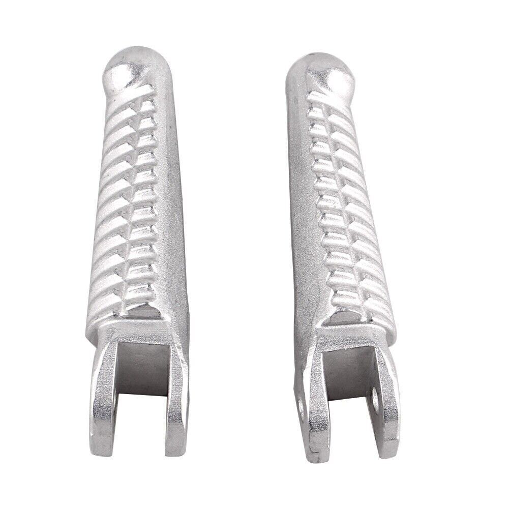 2x Rider Front Foot Pegs Footrests Set for Ducati 848 1098 1198 2008-2013 Silver