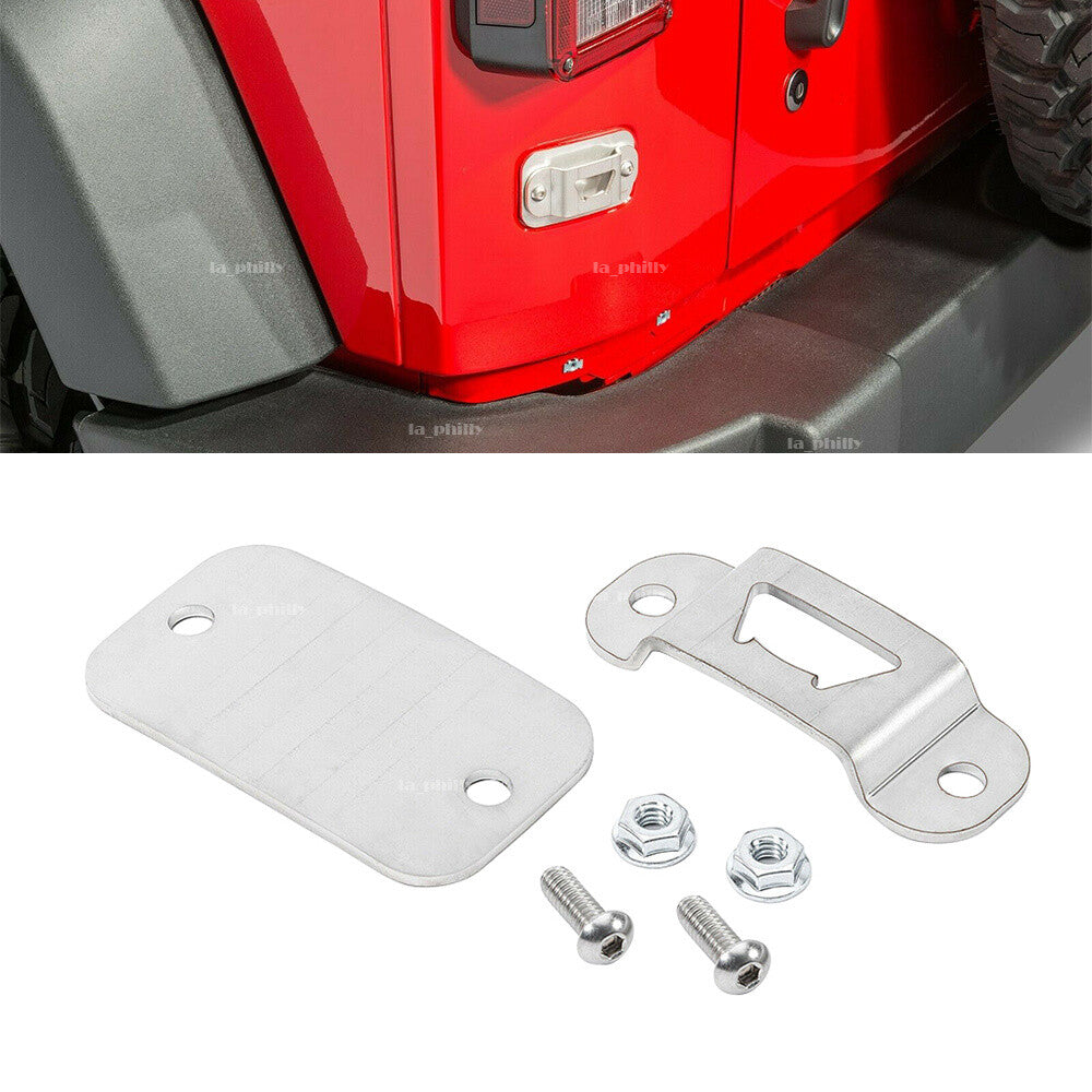 Rear License Plate Mounted Bottle Opener Tailgate Fit for Jeep JK 2007 to 2018 Q