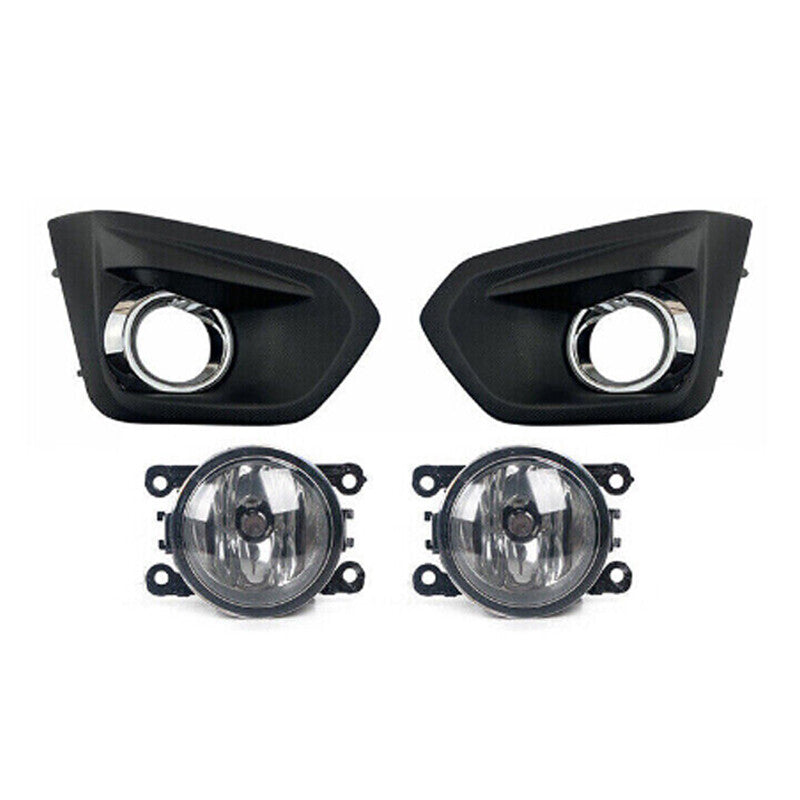Front Bumper Fog Lamp + Lamp Bezel Cover W/ Chrome For 2012-2014 for Subaru Impreza
