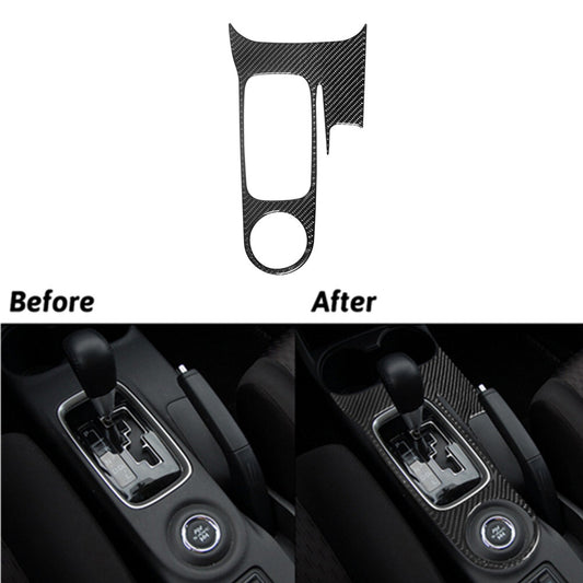 3Pcs for Audi Q7 2016-2019 Carbon Fiber Gear Shift Panel Outer Frame Trim Cover v