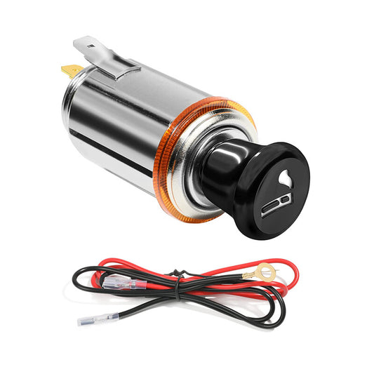 12V Auto Cigarette Lighter W/60cm Cable Accessory For Car Truck Boats Marine ATV v