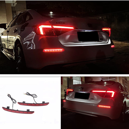 for Honda for Civic Sedan 2022-2023 LED Rear Bumper Fog Light/brake warning light 2 n