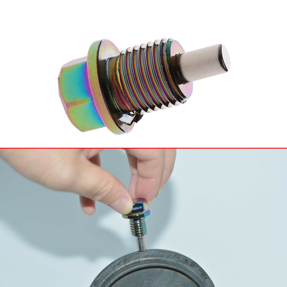 M14*1.5 Universal Magnetic Oil Drain Plug Screw, Nut, and Pump Nut for Automotive Engines