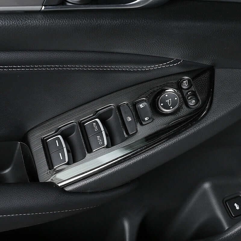 Window Lift Switch Button Cover Trim for Honda Accord 2018-2022 Black Titanium