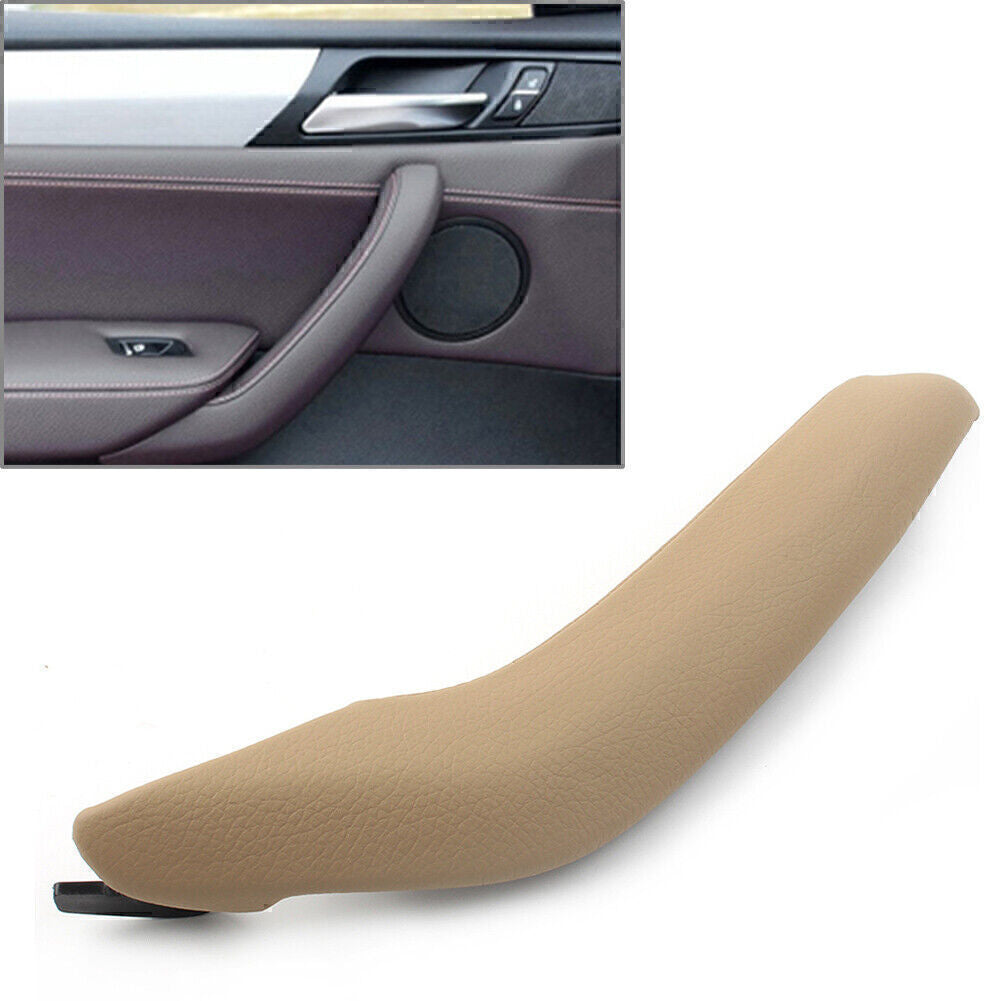 Beige Car Left Inner Door Pull Handle Trim Cover for BMW X3 X4 F25 F26 10-17