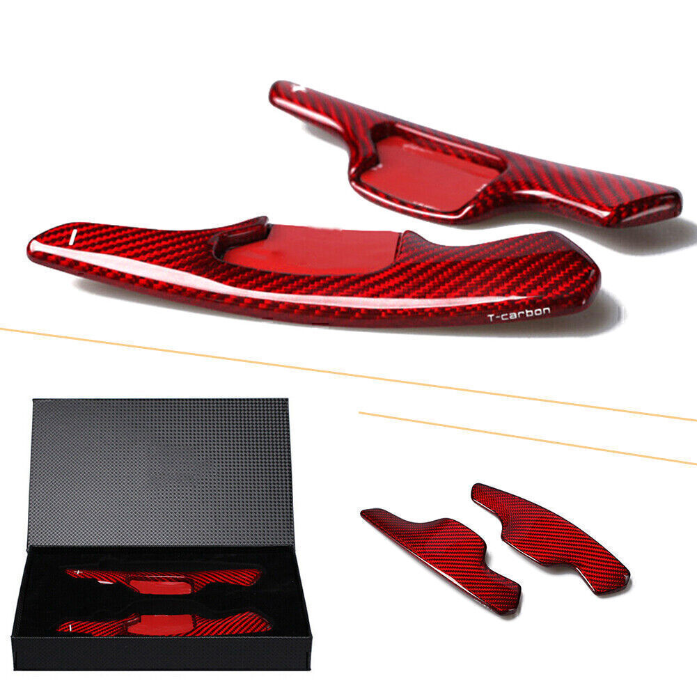 for Ford Taurus Red 2x Real Carbon Fiber Steering Wheel Shift Paddle Extension