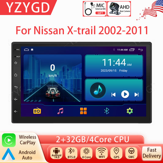 for Nissan for X-trail 2002-2011 Stereo 7inch CarPlay Android Car Radio GPS Screen