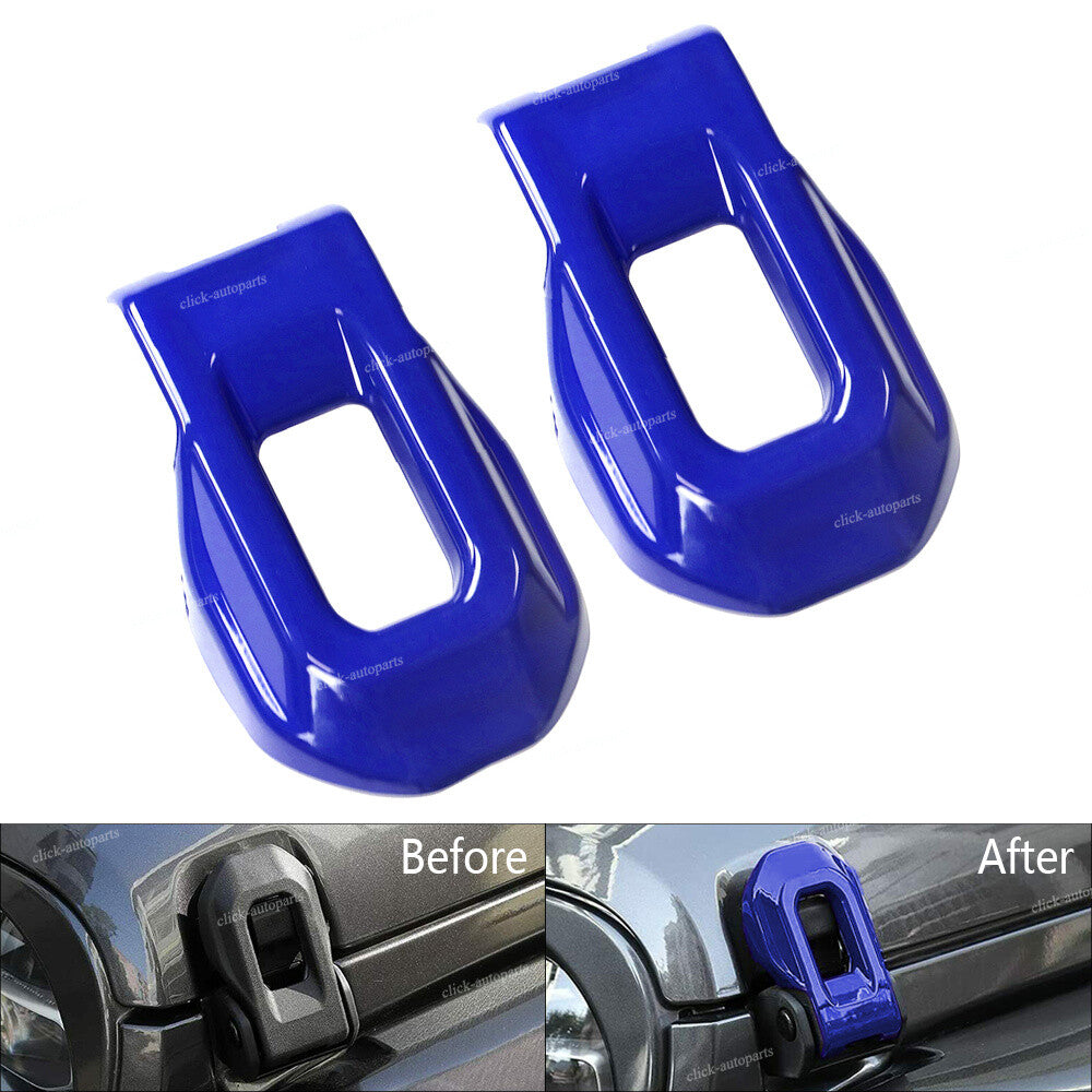 For 18-21 for Jeep for Wrangler Engine Hood Cover Side Lock Latch Buckle Cover Trim Blue