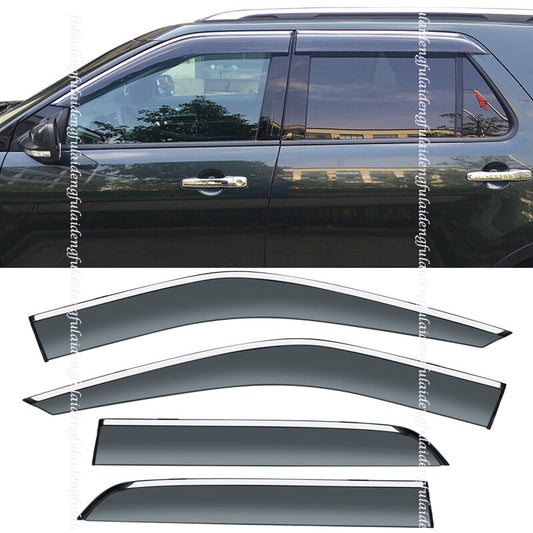 4p for Ford Explorer 2011-2019 Window Visor Vent Sun Shade Rain Guard Door Visor