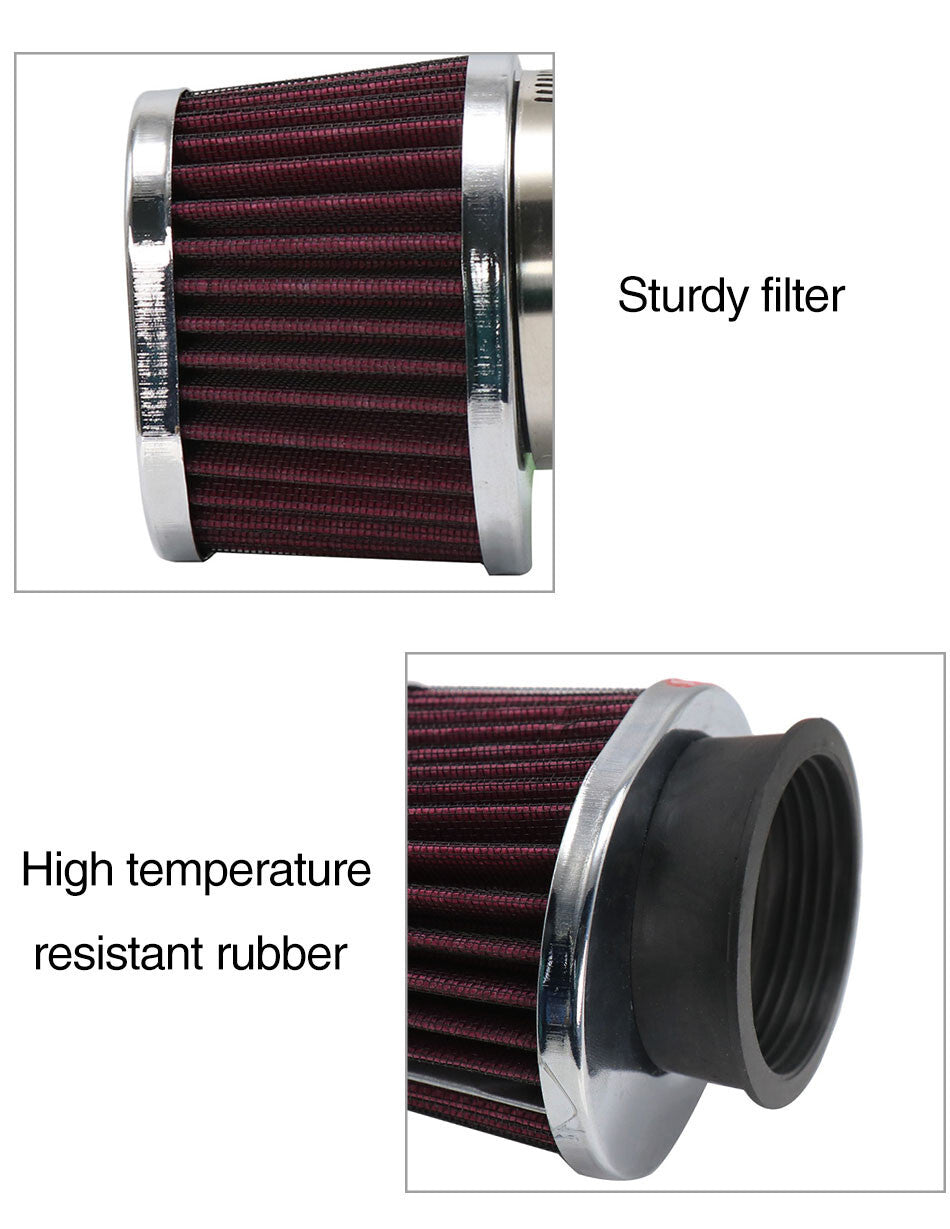50mm Motorcycle Engine Intake Filter Capsule Cleaner Kit - Washable and Reusable (2 Pieces) n