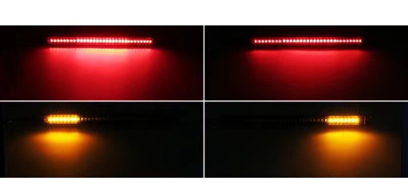 8Motorcycle 48 LED Integrated Brake Stop Turn Signal Tail Light Strip Universal