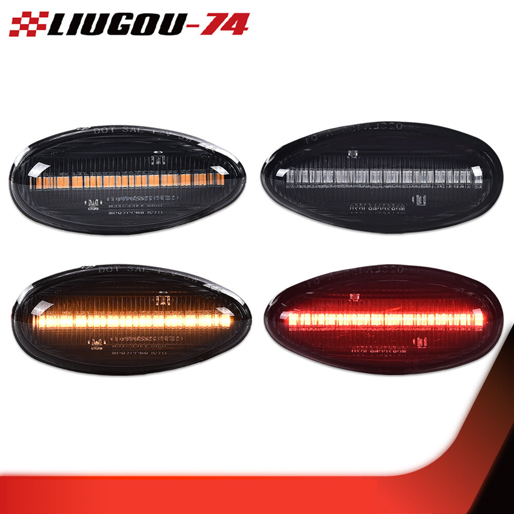 Suitable for 2001-2013 Silverado for GMC for Sierra smoke mudguard bed LED marker light- v