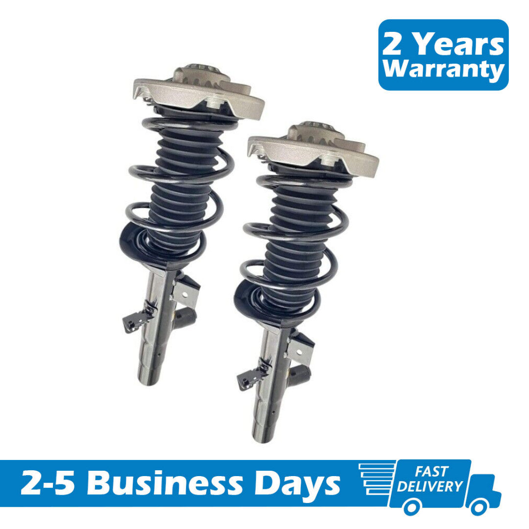 A pair of front shock absorber strut assemblies with EDC for BMW 3 Series F30 F31 428i 430i RWD 2WD