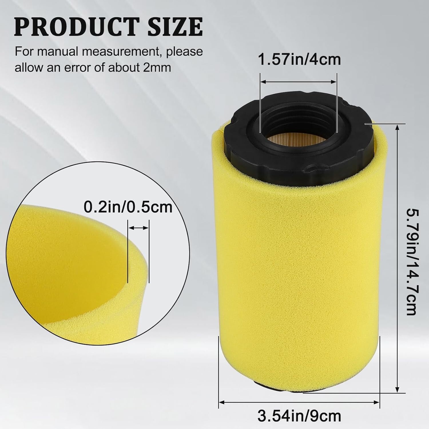 Air filter for BS 793569/ GY21055/Husqvarna 591334/Bad Boy 063402600