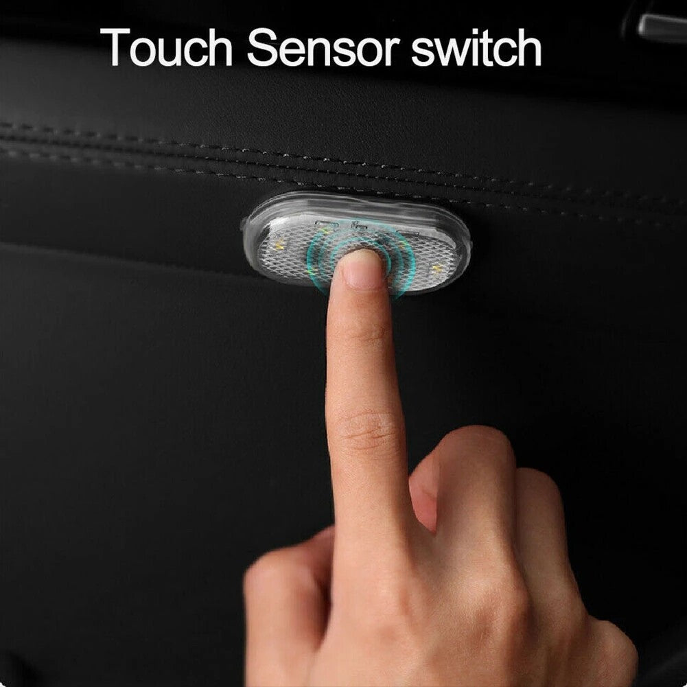 Car USB Rechargeable LED Touch Light Wireless Auto Roof Reading for Mini Night Lamp