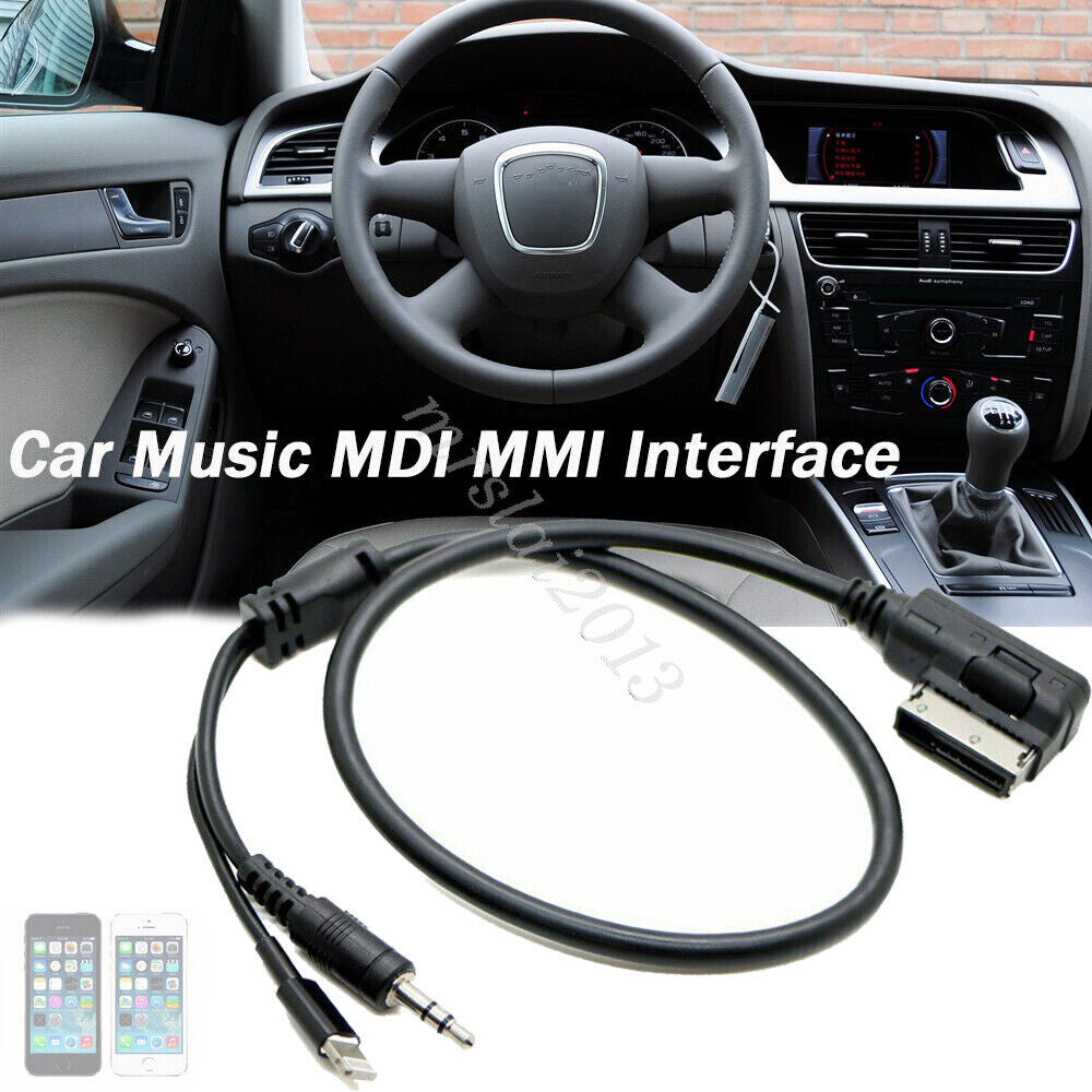 3.5MM Music Interface Adaptor AMI Cable USB AUX Cord for Audi A3 for A4 iphone 6 5S