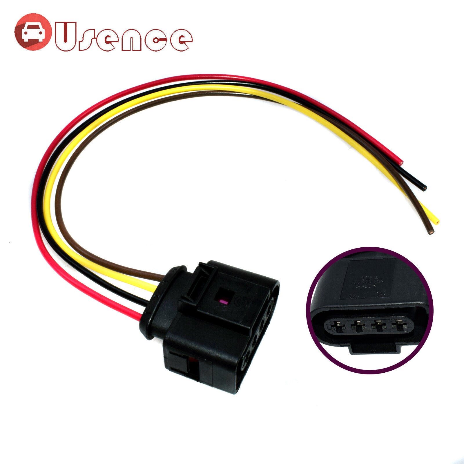 1X Ignition Coil Connector Harness Plug Wiring 1J0973724 for Jetta for Passat for Audi