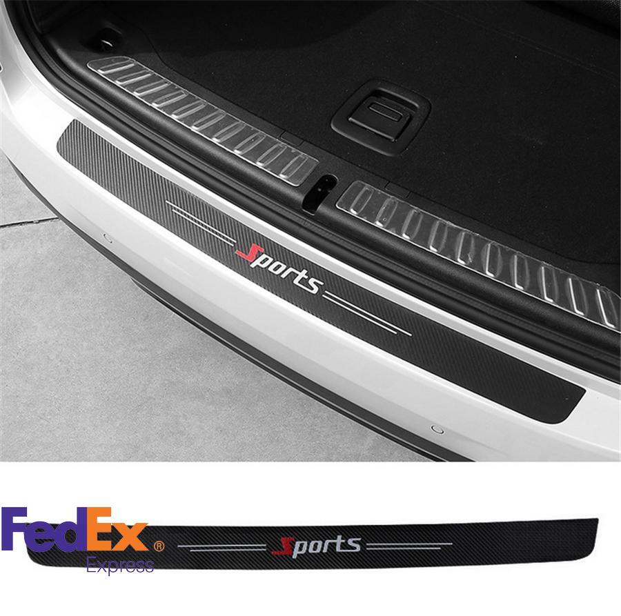 5x Carbon Fiber Sport Style Car Trunk Protector Door Scuff Sill Cover Panel Step