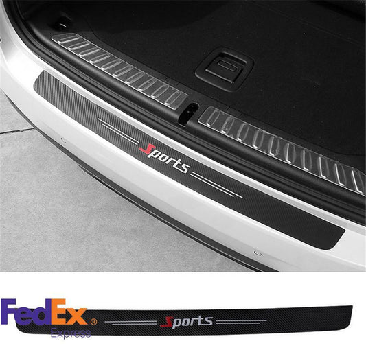 5x Carbon Fiber Sport Style Car Trunk Protector Door Scuff Sill Cover Panel Step