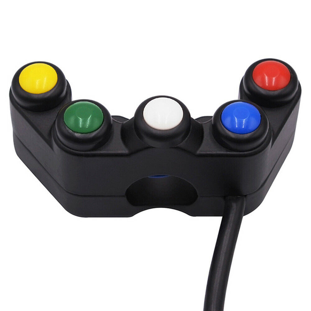 For 22mm Diameter Handlebars - 5 Button Array Handlebar Mount Switches Universal Q