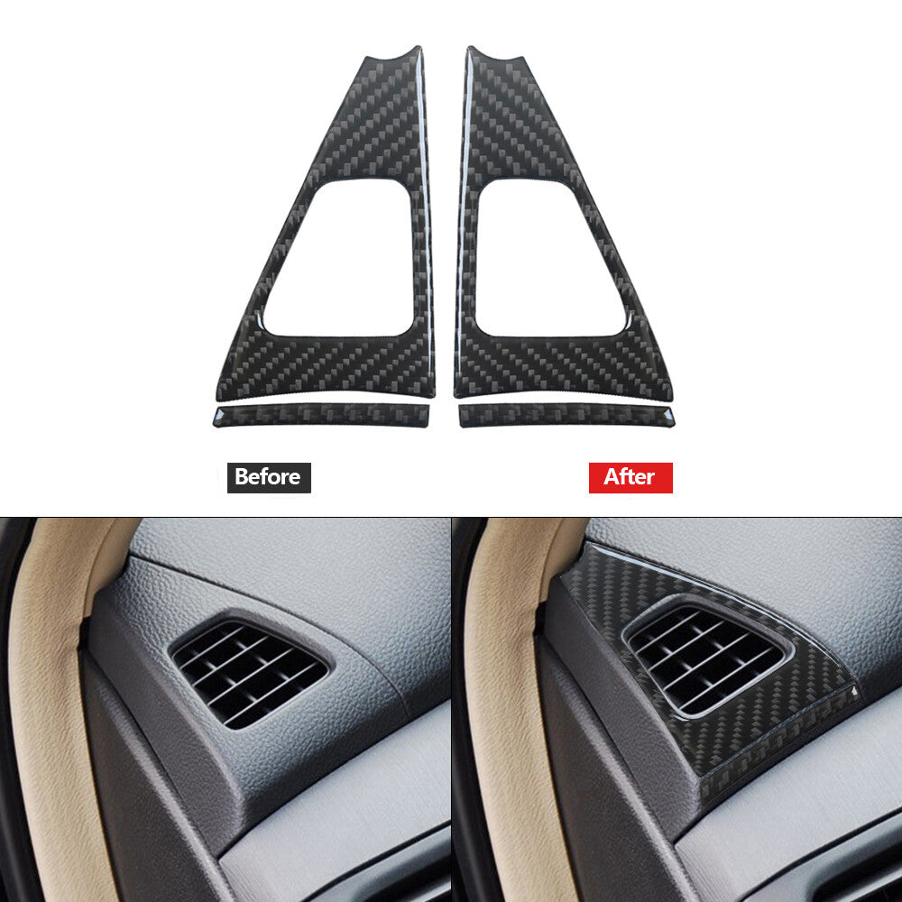 Carbon Fiber Interior Rear Door Handle Trim Panel For Explorer 2011-14 Red v