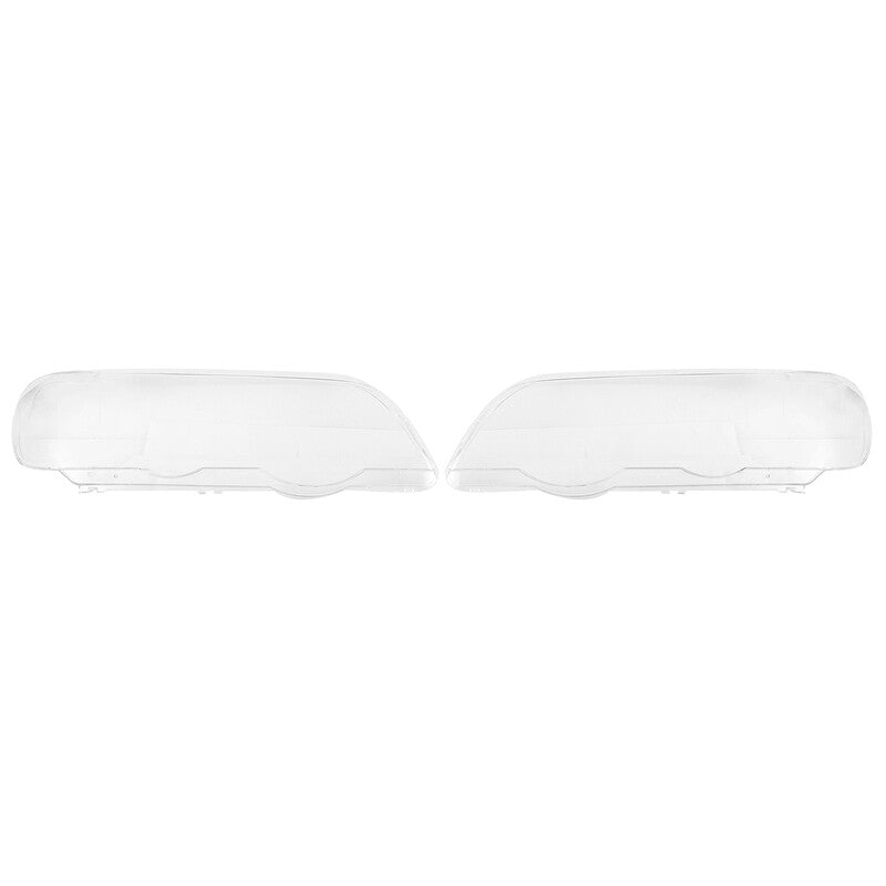 A pair of front left and right headlight lens covers for BMW X5 E53 2000 - 2003