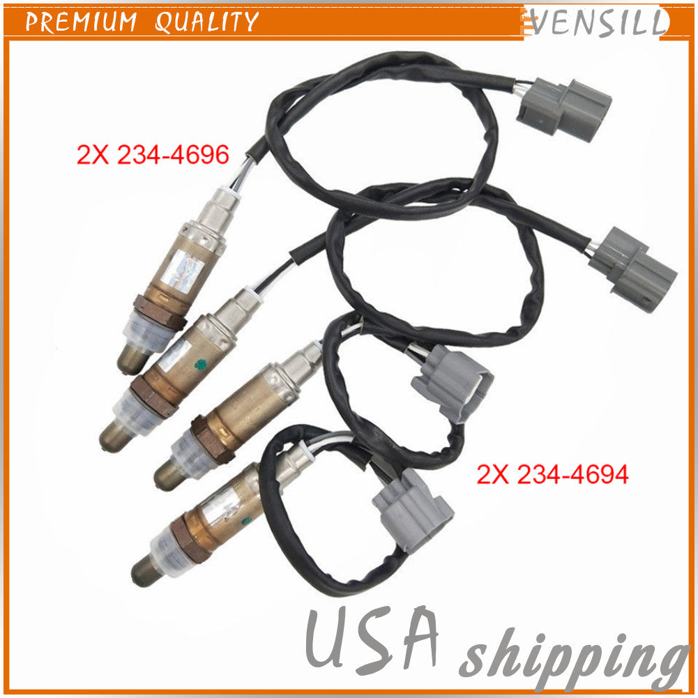 4X Front Rear Oxygen Sensor 234-4696 234-4694 for Land Rover Discovery 99-04