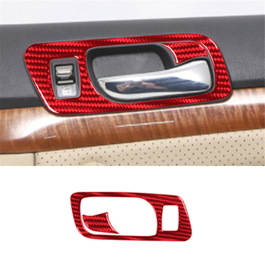 3X Red Carbon Fiber Center Multimedia Panel Cover Trim for KIA Cadenza 2014-2016 v