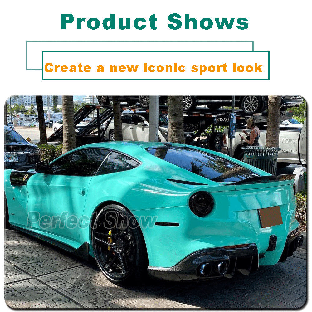 for Ferrari F12 Berlinetta 2012UP Carbon Fiber Rear Bumper Diffuser Splitter Lip