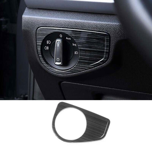 for VW Teramont Atlas 2018-23 Black Steel Headlight Switch Control Frame Trim 1X