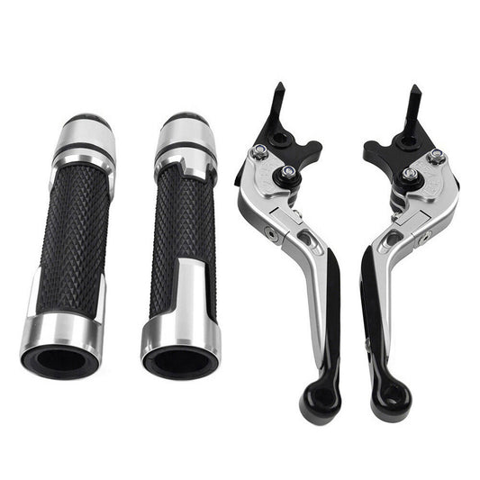 Folding Extendable Brake Clutch Levers Handlebar Grip Set for Suzuki GSXR600/750 Q