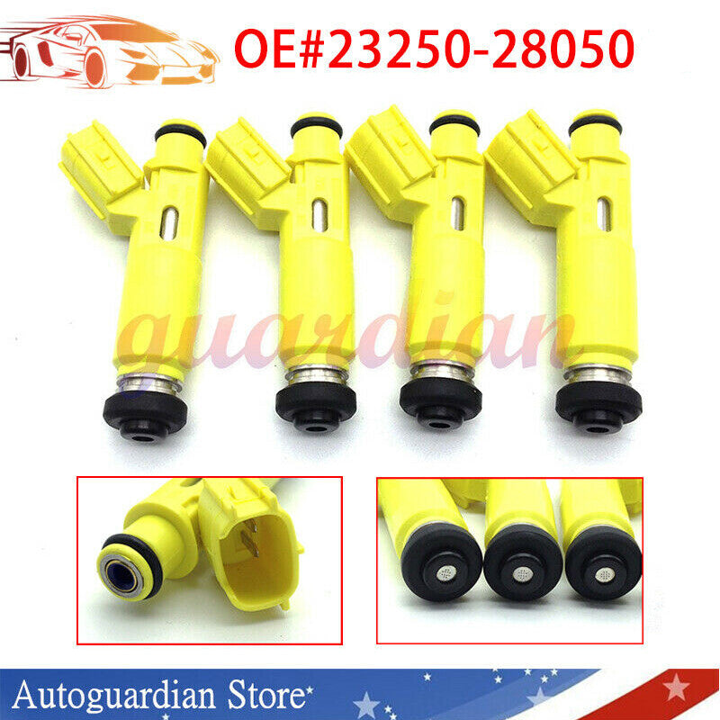 4Pack Fuel Injectors Flow Matched 23250-28050 2001-2003 for Toyota RAV4 2.0L