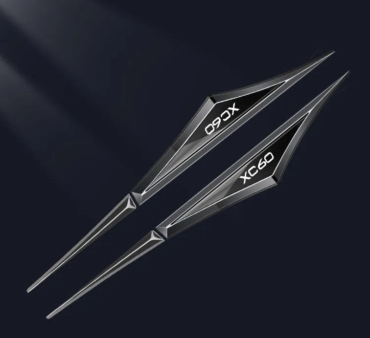 Suitable for Audi Q2 car side mudguard metal sticker badge logo chrome black 2 pieces- v
