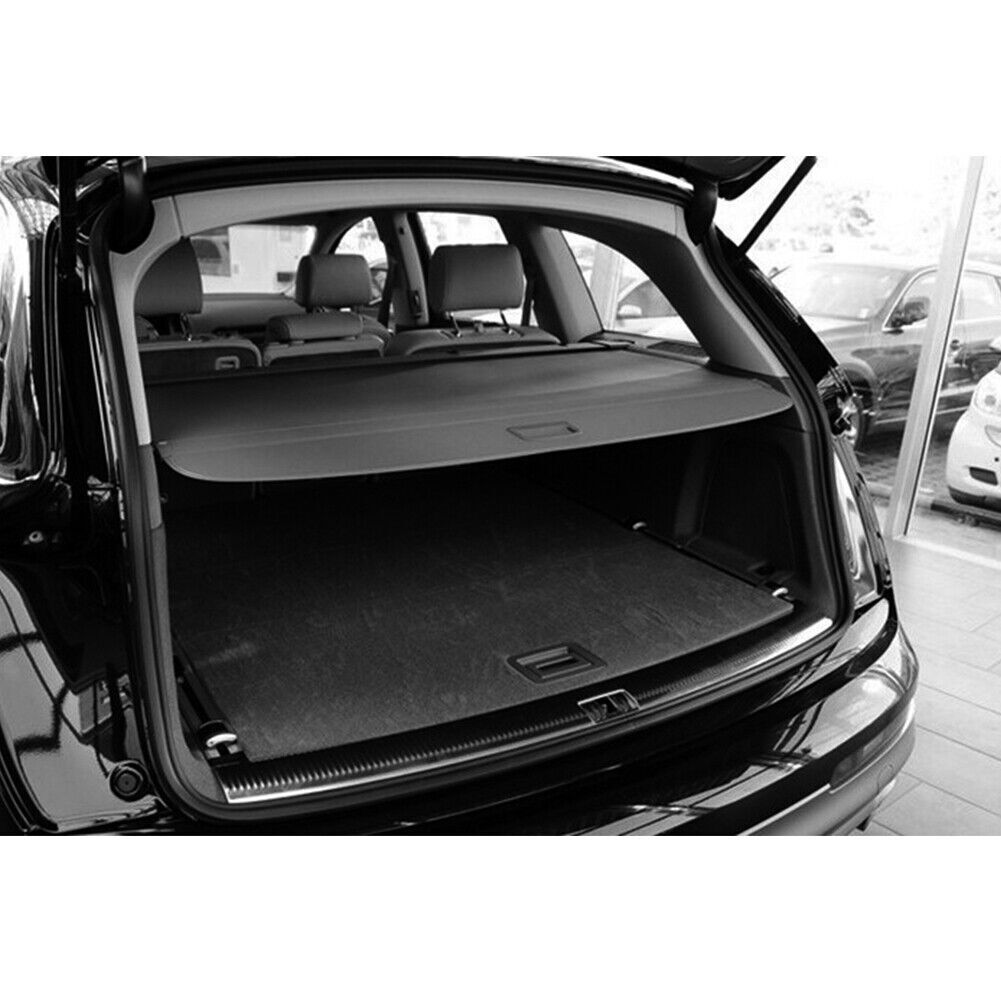 for Audi Q7 2016-2018 Security Shield Shade Rear Trunk Cargo Cover Black Trim 1x