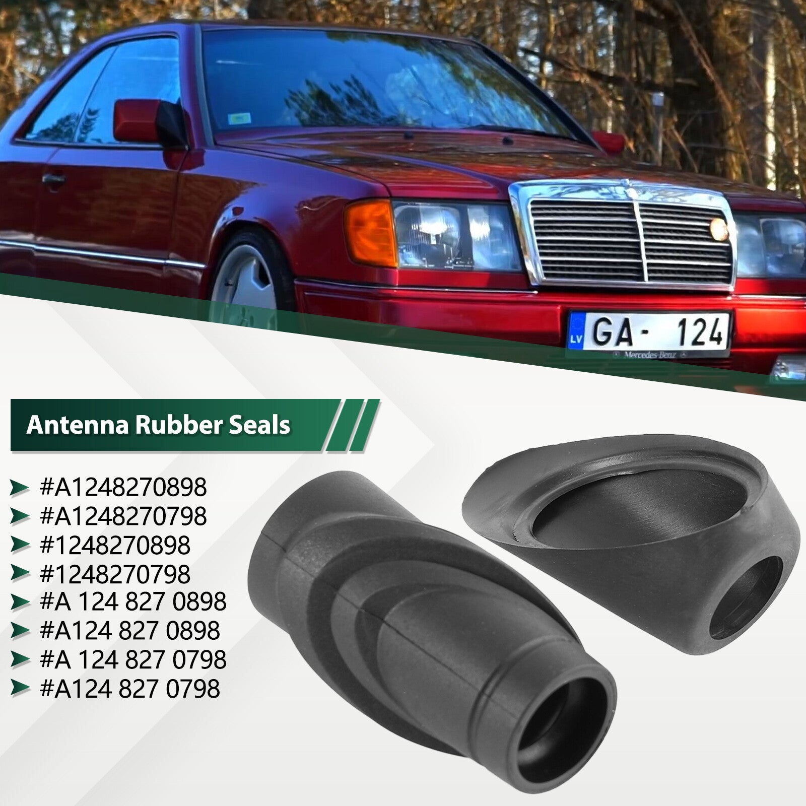 Antenna Rubber Seal Grommet for Mercedes-Benz E-Class W124 A124 C124 A1248270898 Q