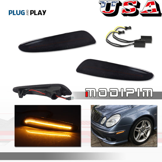 Smoked amber LED front marker corner light suitable for 03-06 for Benz E-Class W211 AMG- v