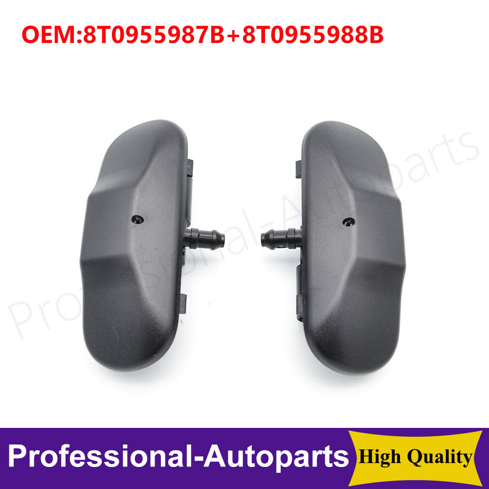 1Pair Left+Right Windshield Washer Nozzles Spray Jet for Audi for A5 for A4 S4 B8 S5 Q