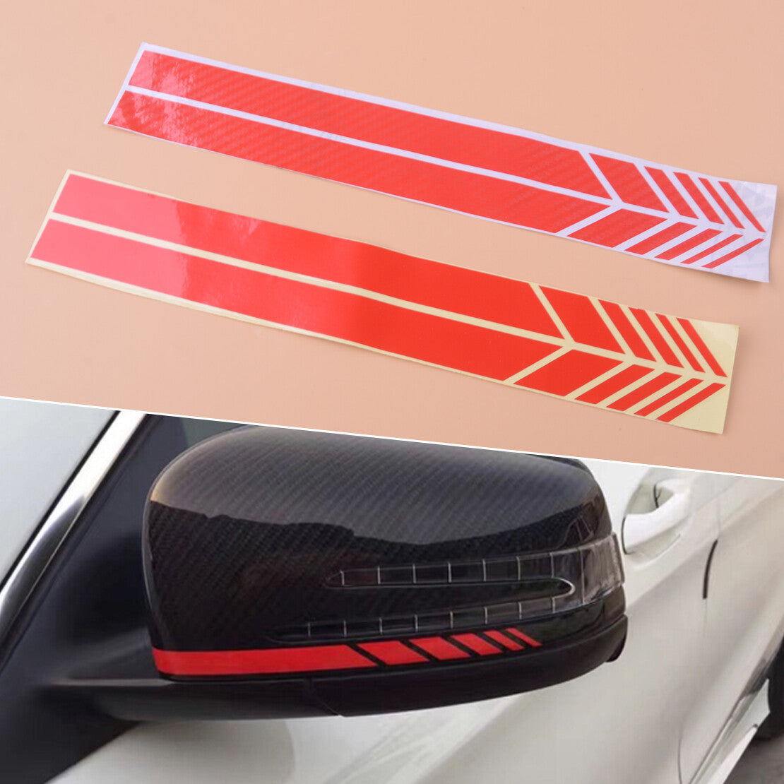 2xSide Mirror Stripe Sticker Fit for Mercedes Benz W204 W212 W117 Edition 1 AMG Q