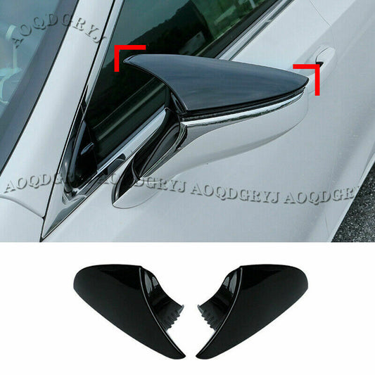 Black Horn Rearview Mirror Moulding Cover for LEXUS ES300H ES350 250 2019-2022