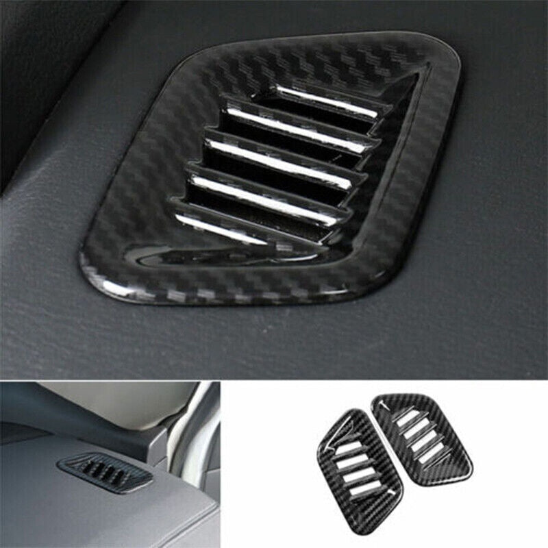 2pcs for Nissan Altima 2019-2023 Carbon Fiber Dashboard L&R Air Outlet Vent Trim Q