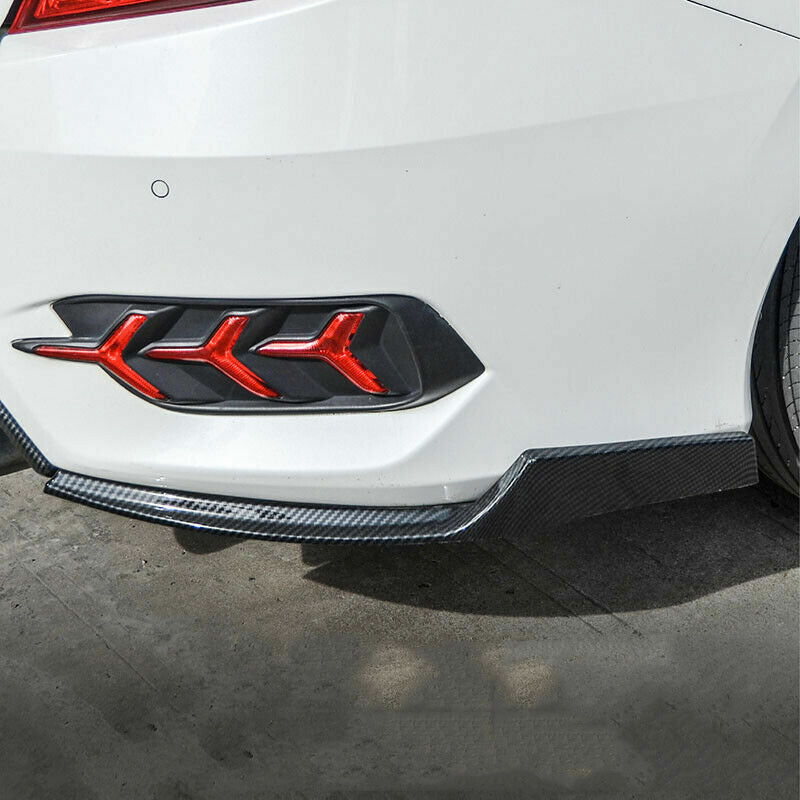 for Honda for Civic 2016-2021 Carbon Fiber Rear Bumper Lip Diffuser Splitter Spoiler